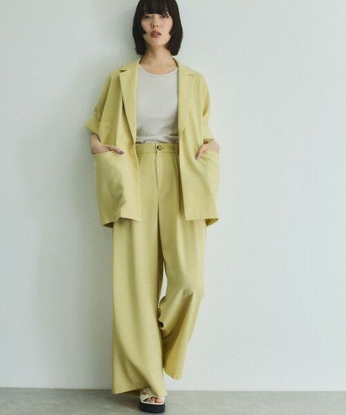 VICKY / ビッキー テーラードジャケット | タンブラーオックスハーフスリーブジャケット≪手洗い可能≫ | 詳細3