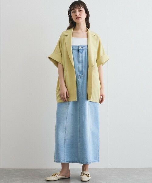 VICKY / ビッキー テーラードジャケット | タンブラーオックスハーフスリーブジャケット≪手洗い可能≫ | 詳細6