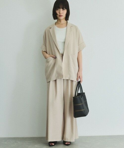 VICKY / ビッキー テーラードジャケット | タンブラーオックスハーフスリーブジャケット≪手洗い可能≫ | 詳細13