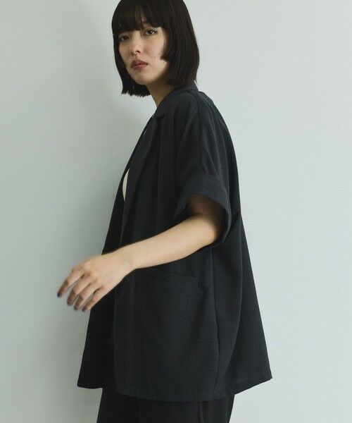 VICKY / ビッキー テーラードジャケット | タンブラーオックスハーフスリーブジャケット≪手洗い可能≫ | 詳細19