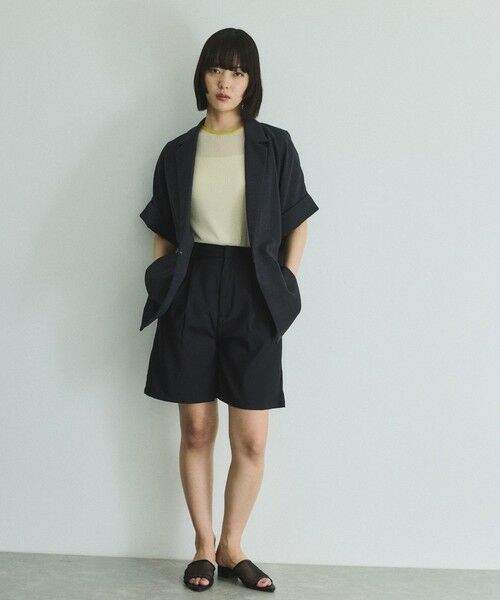 VICKY / ビッキー テーラードジャケット | タンブラーオックスハーフスリーブジャケット≪手洗い可能≫ | 詳細21