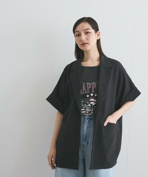 VICKY / ビッキー テーラードジャケット | タンブラーオックスハーフスリーブジャケット≪手洗い可能≫ | 詳細22