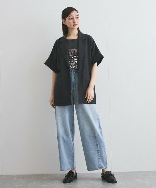 VICKY / ビッキー テーラードジャケット | タンブラーオックスハーフスリーブジャケット≪手洗い可能≫ | 詳細23