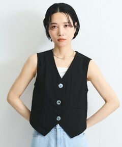 VICKY / ビッキー ダウンジャケット・ベスト | リネンライクジレ≪セットアップ対応/手洗い可能≫