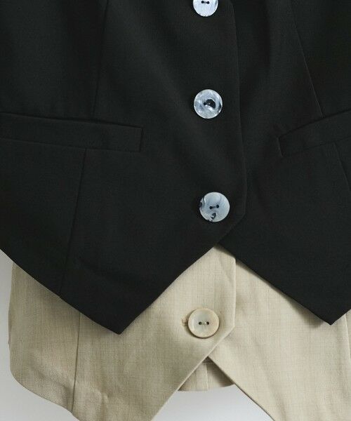 VICKY / ビッキー ダウンジャケット・ベスト | リネンライクジレ≪セットアップ対応/手洗い可能≫ | 詳細2