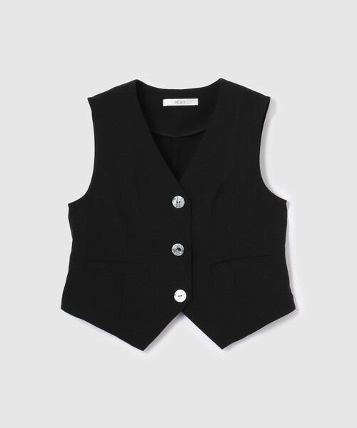 VICKY / ビッキー ダウンジャケット・ベスト | リネンライクジレ≪セットアップ対応/手洗い可能≫ | 詳細6