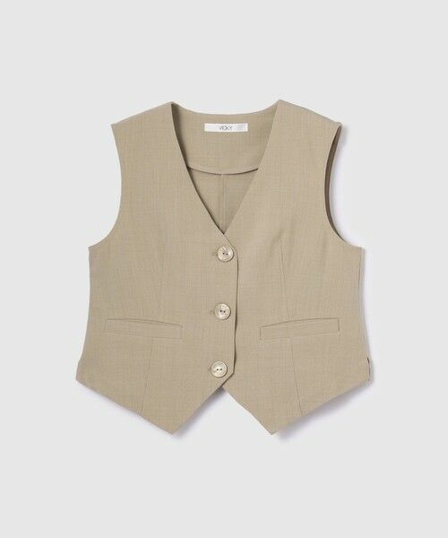 VICKY / ビッキー ダウンジャケット・ベスト | リネンライクジレ≪セットアップ対応/手洗い可能≫ | 詳細23
