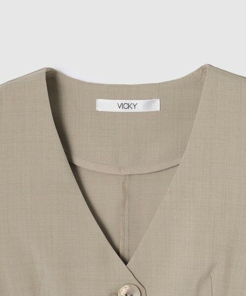 VICKY / ビッキー ダウンジャケット・ベスト | リネンライクジレ≪セットアップ対応/手洗い可能≫ | 詳細25