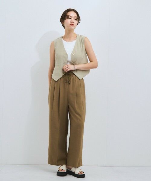 VICKY / ビッキー ダウンジャケット・ベスト | リネンライクジレ≪セットアップ対応/手洗い可能≫ | 詳細9