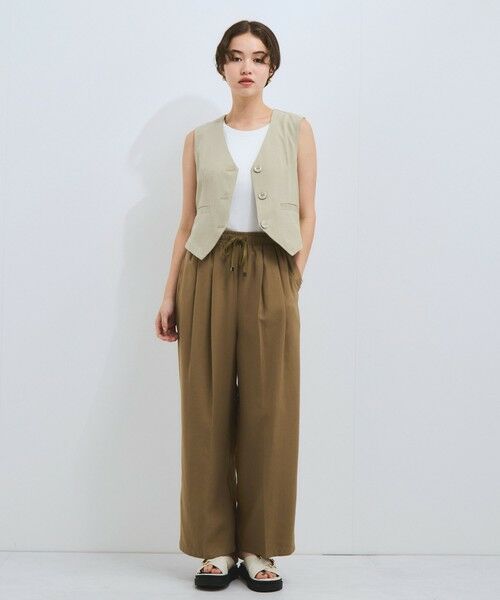VICKY / ビッキー ダウンジャケット・ベスト | リネンライクジレ≪セットアップ対応/手洗い可能≫ | 詳細10