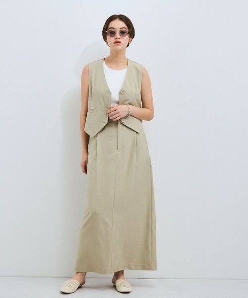 VICKY / ビッキー ダウンジャケット・ベスト | リネンライクジレ≪セットアップ対応/手洗い可能≫ | 詳細12