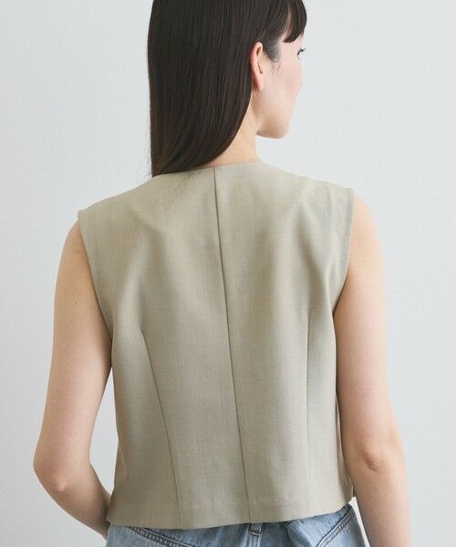 VICKY / ビッキー ダウンジャケット・ベスト | リネンライクジレ≪セットアップ対応/手洗い可能≫ | 詳細14
