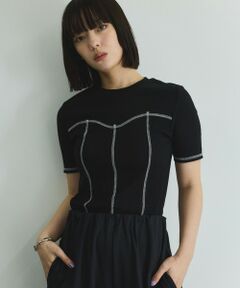 VICKY / ビッキー カットソー | カットリブハイショクステッチTシャツ≪手洗い可能≫