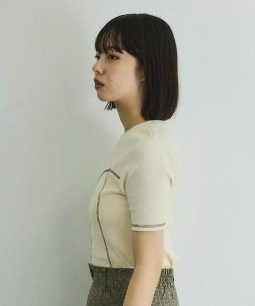 VICKY / ビッキー カットソー | カットリブハイショクステッチTシャツ≪手洗い可能≫ | 詳細3