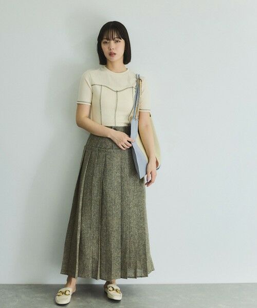 VICKY / ビッキー カットソー | カットリブハイショクステッチTシャツ≪手洗い可能≫ | 詳細4