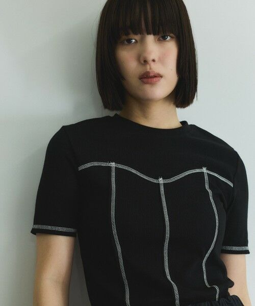 VICKY / ビッキー カットソー | カットリブハイショクステッチTシャツ≪手洗い可能≫ | 詳細10