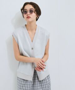 VICKY / ビッキー ダウンジャケット・ベスト | ラメ裏毛マエアキベスト≪手洗い可能≫