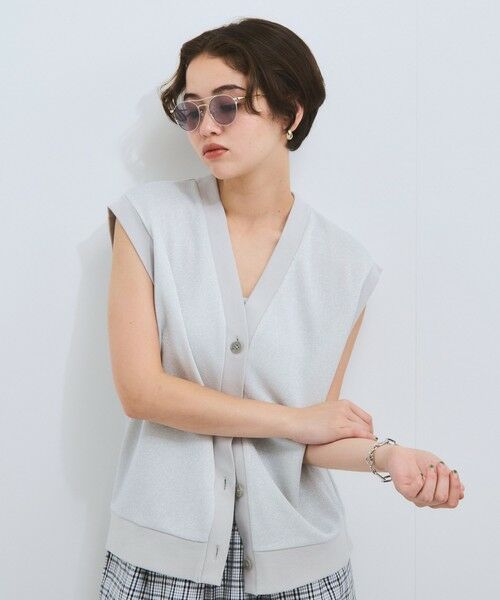 VICKY / ビッキー ダウンジャケット・ベスト | ラメ裏毛マエアキベスト≪手洗い可能≫ | 詳細5