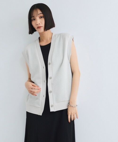 VICKY / ビッキー ダウンジャケット・ベスト | ラメ裏毛マエアキベスト≪手洗い可能≫ | 詳細9