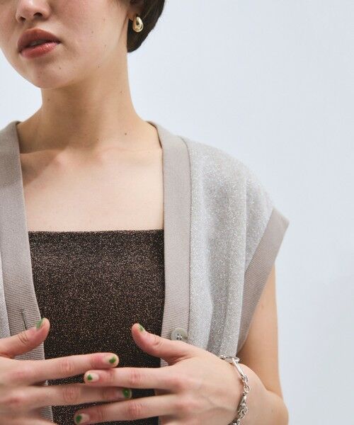 VICKY / ビッキー ダウンジャケット・ベスト | ラメ裏毛マエアキベスト≪手洗い可能≫ | 詳細15