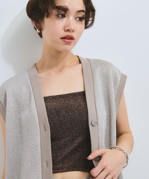 VICKY / ビッキー ダウンジャケット・ベスト | ラメ裏毛マエアキベスト≪手洗い可能≫ | 詳細16