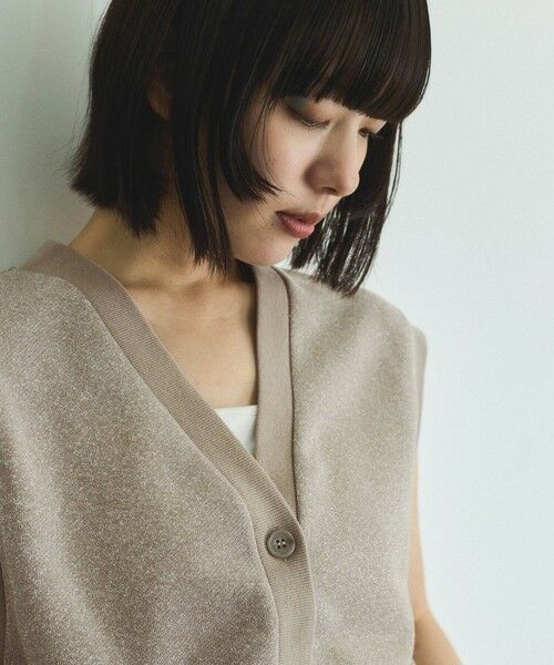 VICKY / ビッキー ダウンジャケット・ベスト | ラメ裏毛マエアキベスト≪手洗い可能≫ | 詳細10