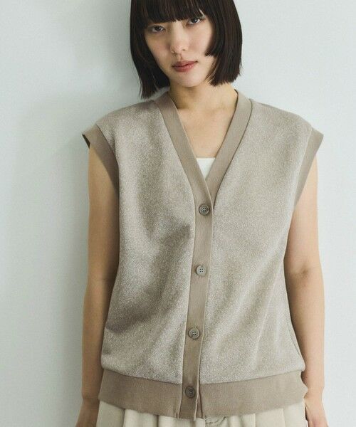 VICKY / ビッキー ダウンジャケット・ベスト | ラメ裏毛マエアキベスト≪手洗い可能≫ | 詳細11