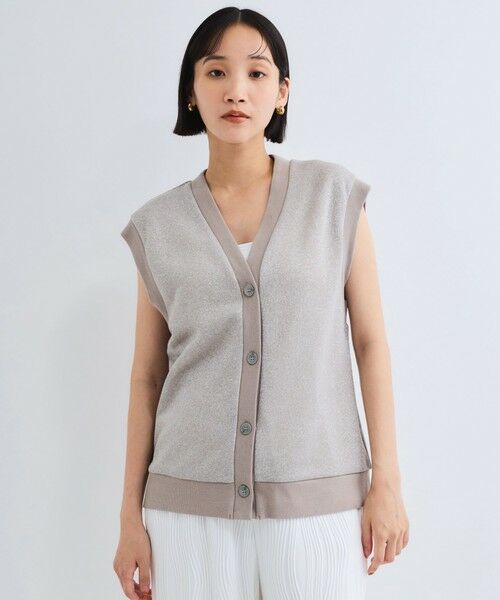 VICKY / ビッキー ダウンジャケット・ベスト | ラメ裏毛マエアキベスト≪手洗い可能≫ | 詳細13