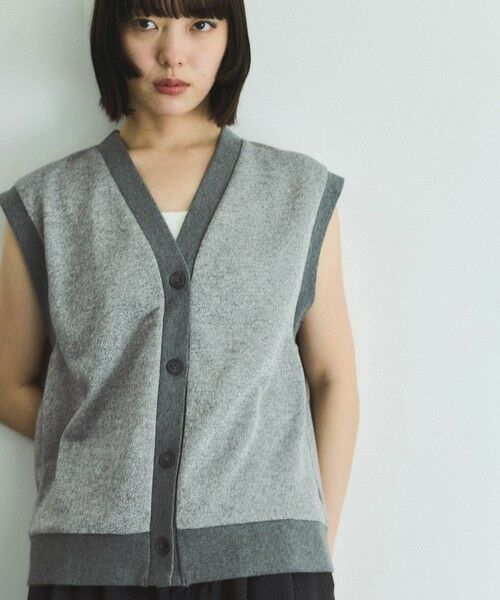VICKY / ビッキー ダウンジャケット・ベスト | ラメ裏毛マエアキベスト≪手洗い可能≫ | 詳細25