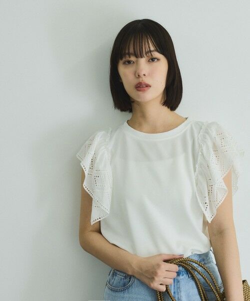 VICKY / ビッキー カットソー | 【消臭機能】レース切り替えカットトップス≪手洗い可能≫ | 詳細1