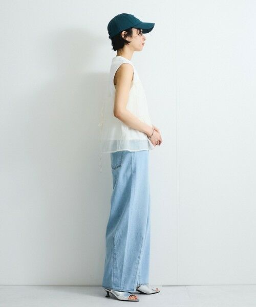 VICKY / ビッキー カットソー | オーガンジービスチェドッキングトップス≪手洗い可能≫ | 詳細5