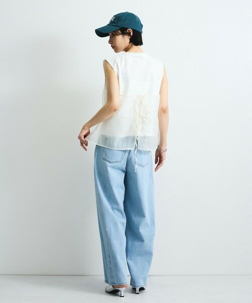 VICKY / ビッキー カットソー | オーガンジービスチェドッキングトップス≪手洗い可能≫ | 詳細6