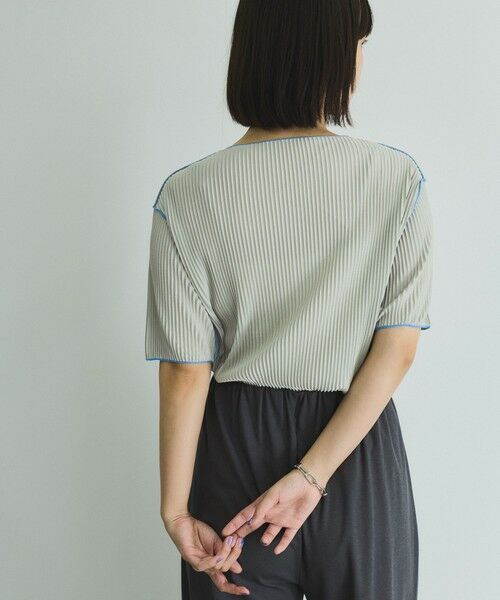 VICKY / ビッキー カットソー | メロー配色プリーツカットトップス≪手洗い可能≫ | 詳細6