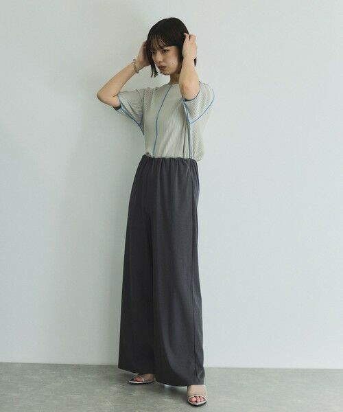 VICKY / ビッキー カットソー | メロー配色プリーツカットトップス≪手洗い可能≫ | 詳細8