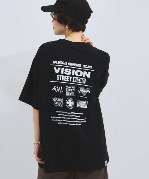 VICKY/ビッキー 【VISION STREET WARE】HY-TECHロゴプリントTシャツ≪洗濯機で洗える≫ ブラック M VICKY/ビッキー 【VISION STREET WARE】HY-TECHロゴプリントTシャツ≪洗濯機で洗える≫ ブラック M