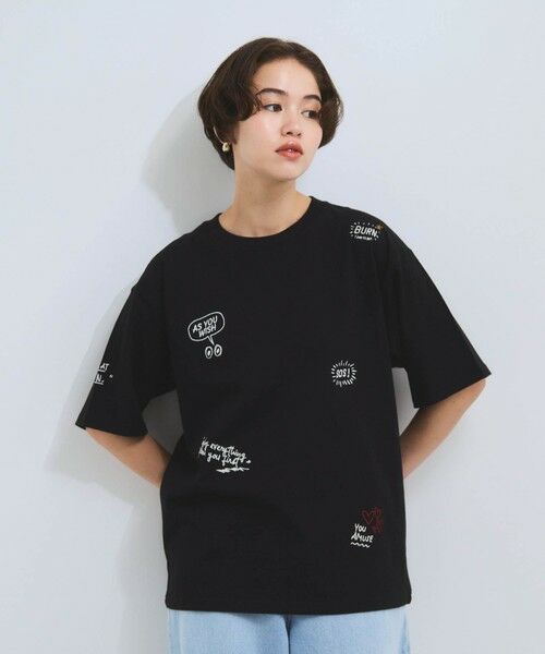 VICKY / ビッキー カットソー | 落書き刺繍Tシャツ≪洗濯機で洗える≫ | 詳細11