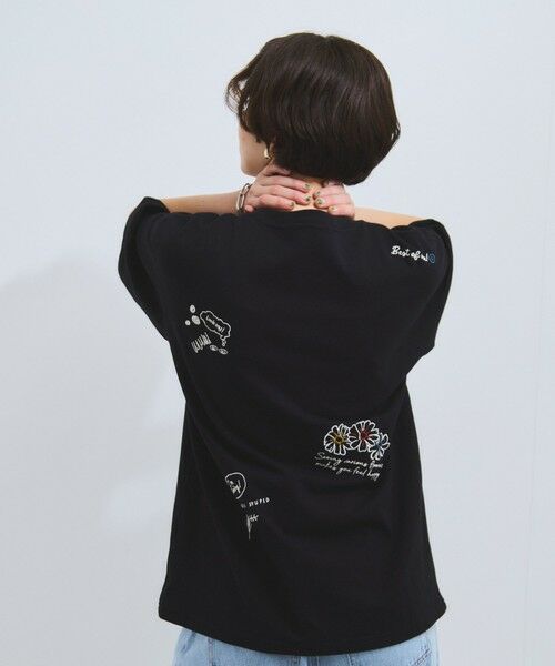 VICKY / ビッキー カットソー | 落書き刺繍Tシャツ≪洗濯機で洗える≫ | 詳細12