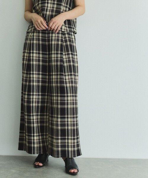 VICKY/ビッキー カラミチェックパンツ≪手洗い可能≫ ブラック系その他 M VICKY/ビッキー カラミチェックパンツ≪手洗い可能≫ ブラック系その他 M