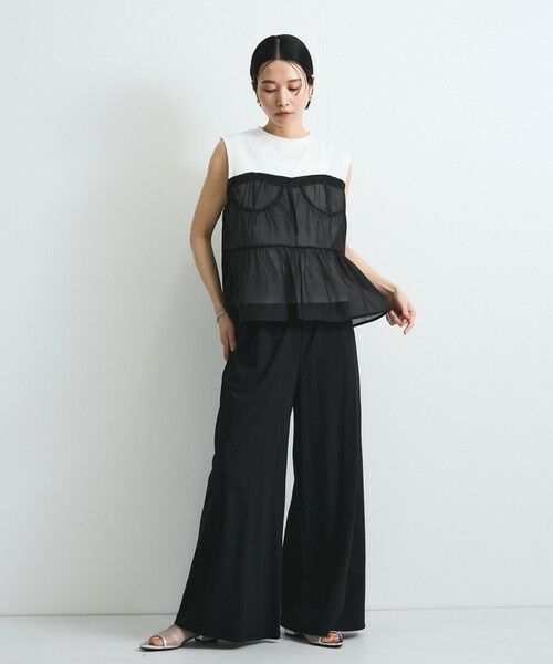 VICKY / ビッキー その他パンツ | 【汗染み防止】フロントギャザーイージーパンツ≪セットアップ対応/洗濯機で洗える≫ | 詳細6