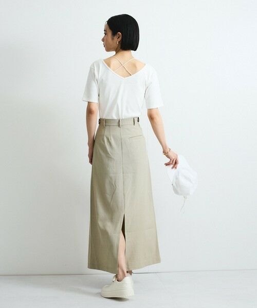 VICKY / ビッキー ミニ・ひざ丈スカート | リネンライクタックスカート≪セットアップ対応/手洗い可能≫ | 詳細17