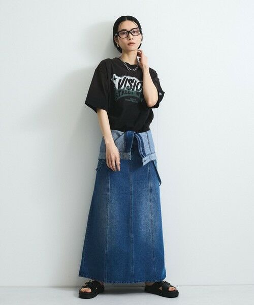 VICKY / ビッキー ロング・マキシ丈ワンピース | ライトオンスデニムサロペットスカート≪手洗い可能≫ | 詳細3