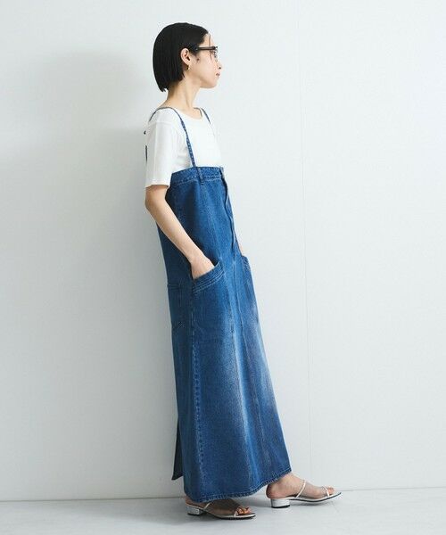 VICKY / ビッキー ロング・マキシ丈ワンピース | ライトオンスデニムサロペットスカート≪手洗い可能≫ | 詳細4