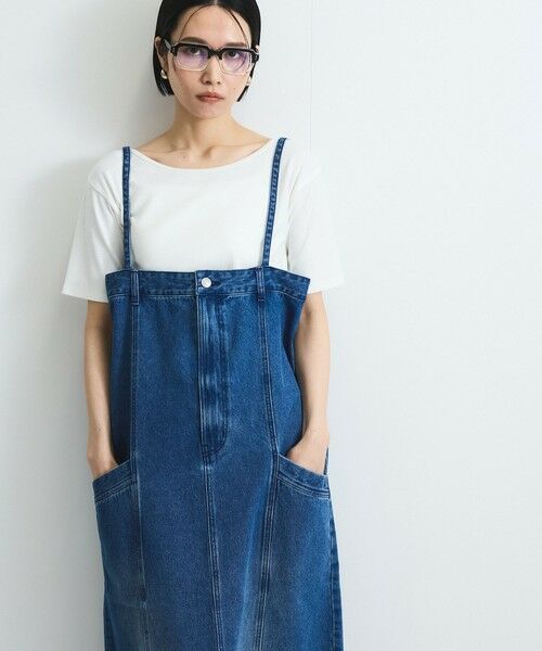 VICKY/ビッキー ライトオンスデニムサロペットスカート≪手洗い可能≫ ブルー M VICKY/ビッキー ライトオンスデニムサロペットスカート≪手洗い可能≫ ブルー M