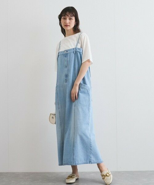 VICKY / ビッキー ロング・マキシ丈ワンピース | ライトオンスデニムサロペットスカート≪手洗い可能≫ | 詳細18