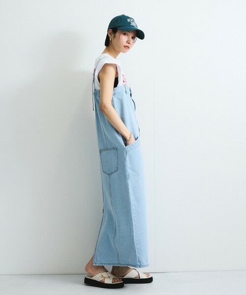 VICKY / ビッキー ロング・マキシ丈ワンピース | ライトオンスデニムサロペットスカート≪手洗い可能≫ | 詳細8
