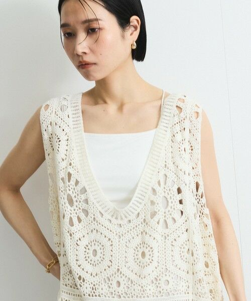 VICKY / ビッキー ニット・セーター | クロシェニットベスト≪手洗い可能≫ | 詳細2
