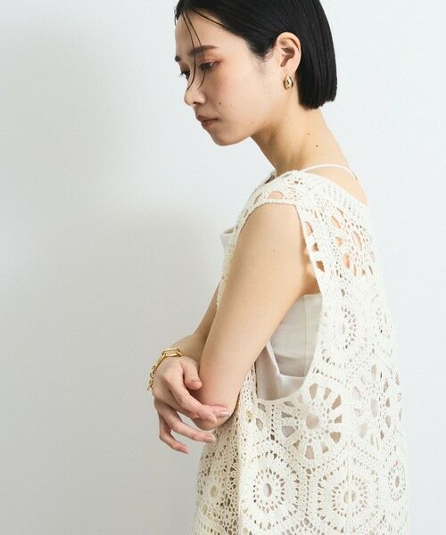 VICKY / ビッキー ニット・セーター | クロシェニットベスト≪手洗い可能≫ | 詳細3