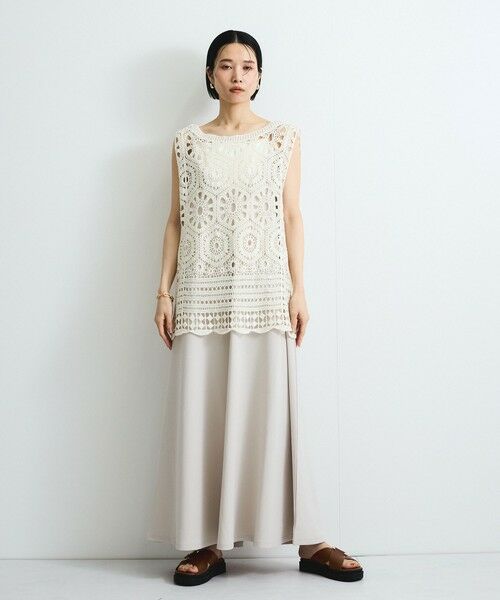 VICKY / ビッキー ニット・セーター | クロシェニットベスト≪手洗い可能≫ | 詳細8