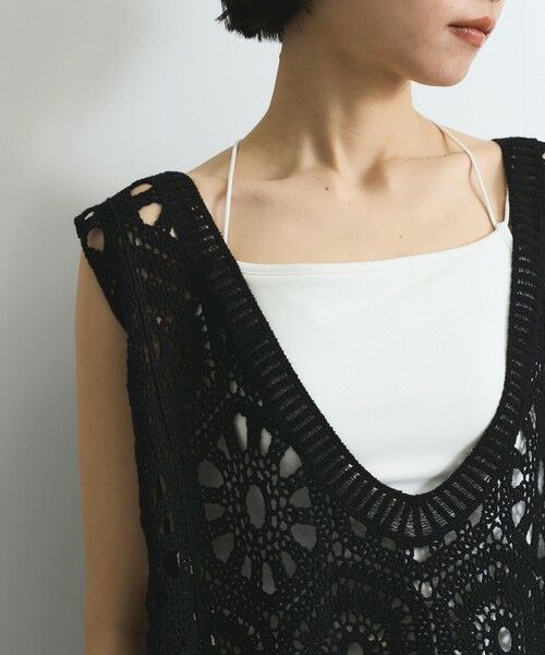 VICKY / ビッキー ニット・セーター | クロシェニットベスト≪手洗い可能≫ | 詳細13