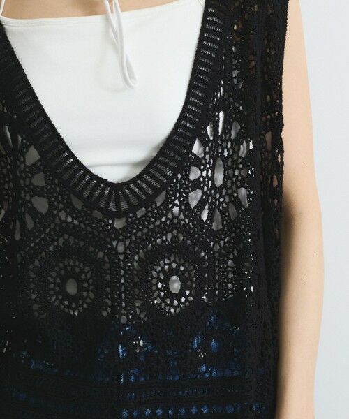 VICKY / ビッキー ニット・セーター | クロシェニットベスト≪手洗い可能≫ | 詳細14